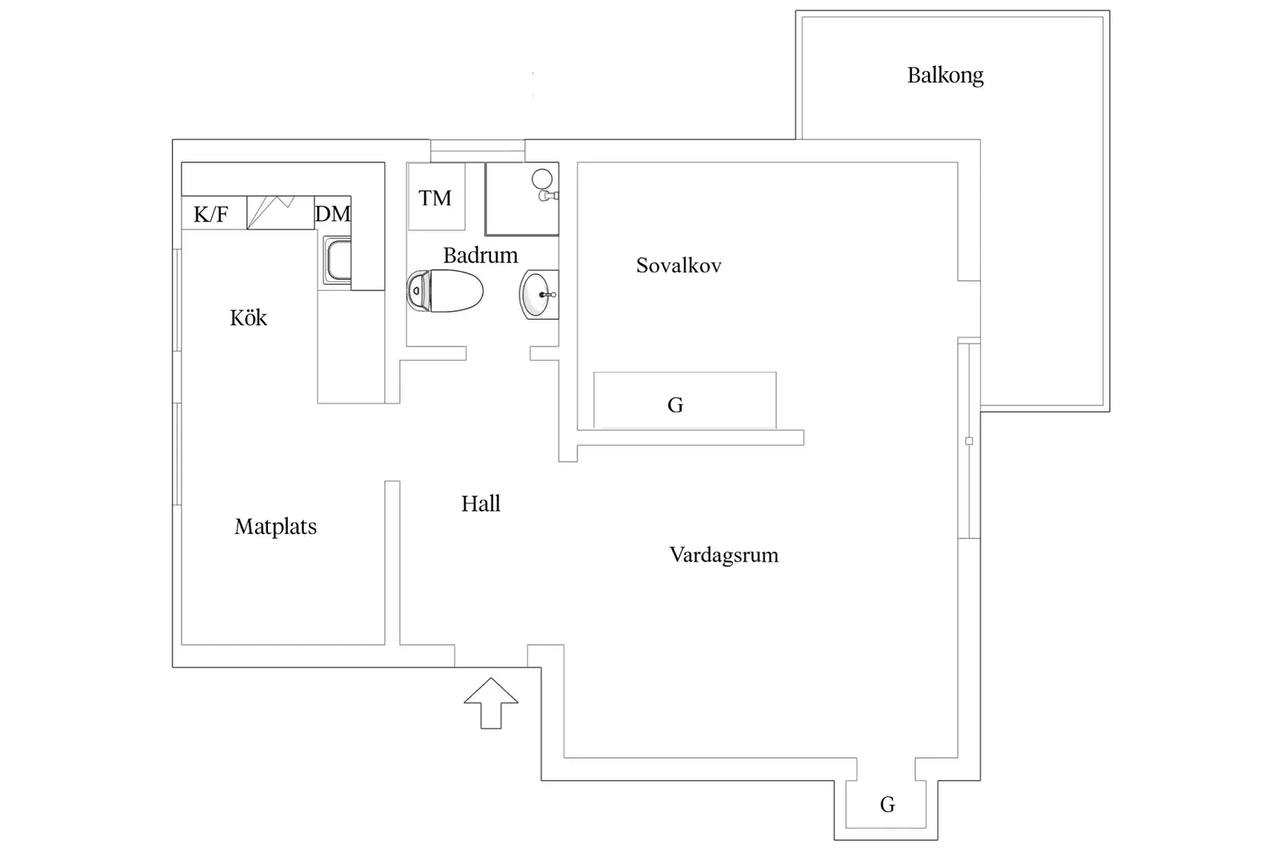 Floor plan for Kinnekullevägen 37