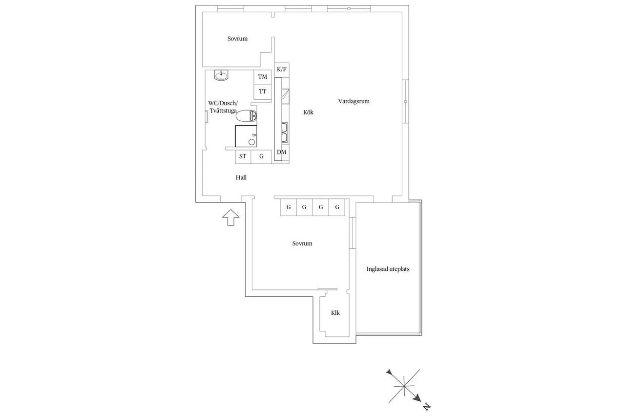 Floor plan for Monsungatan 32