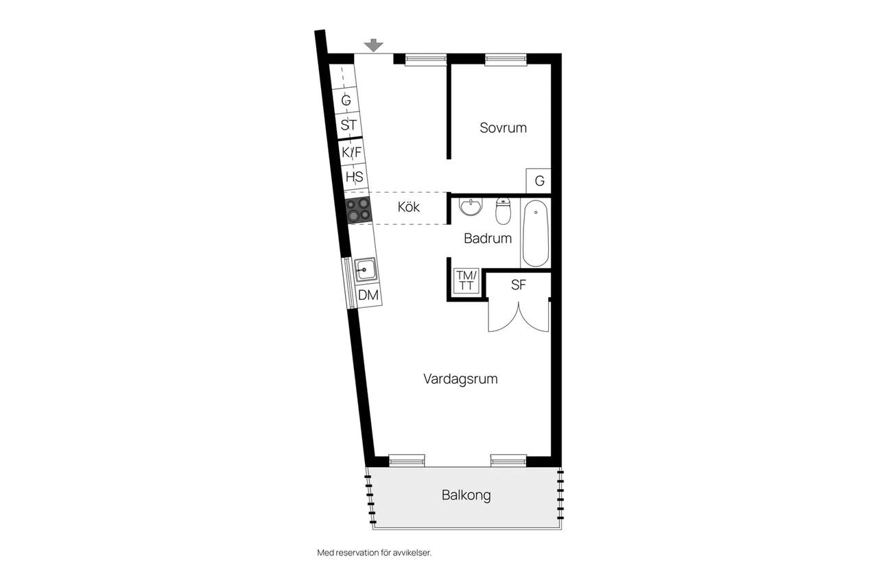 Floor plan for Lindvägen 4B