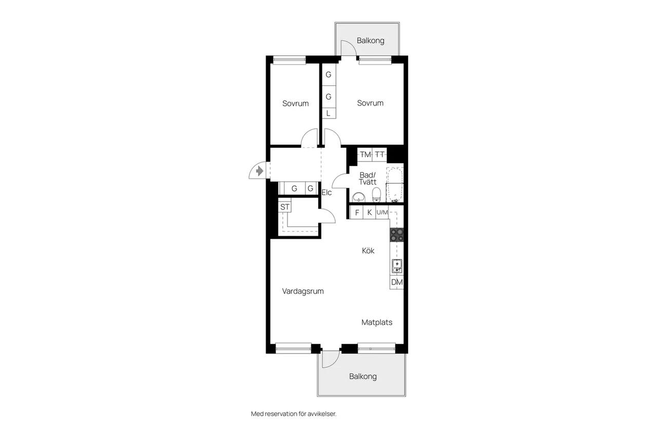 Floor plan for Telegrafvägen 40