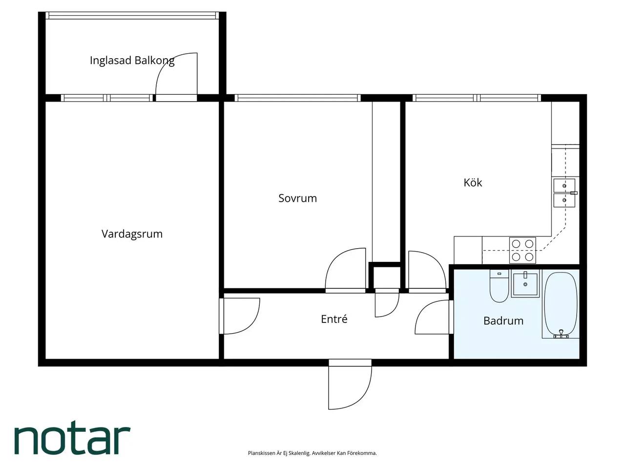 Floor plan for Hyacintgatan 3