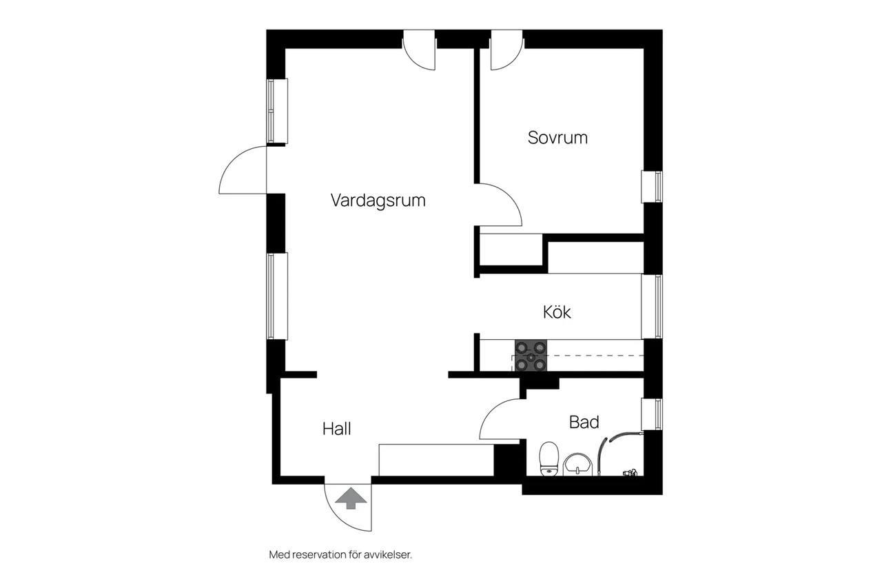 Floor plan for Soldatvägen 53, bv