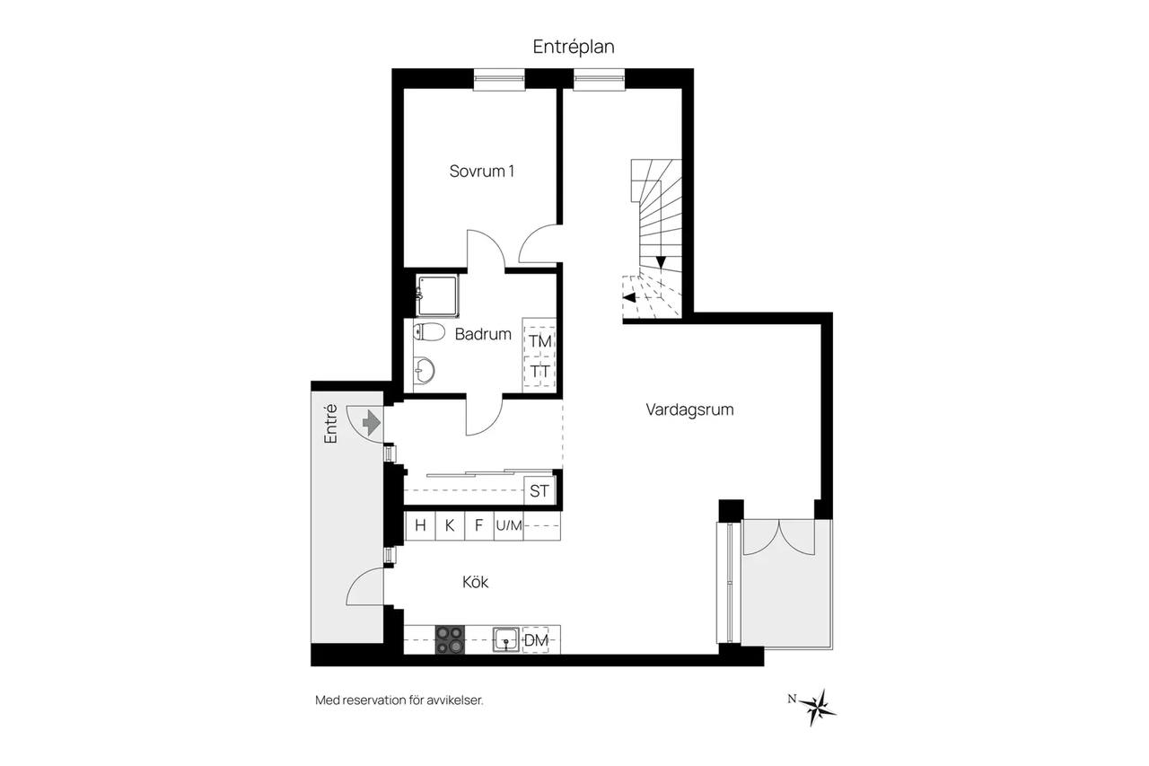 Floor plan for Jakobs Gränd 5B