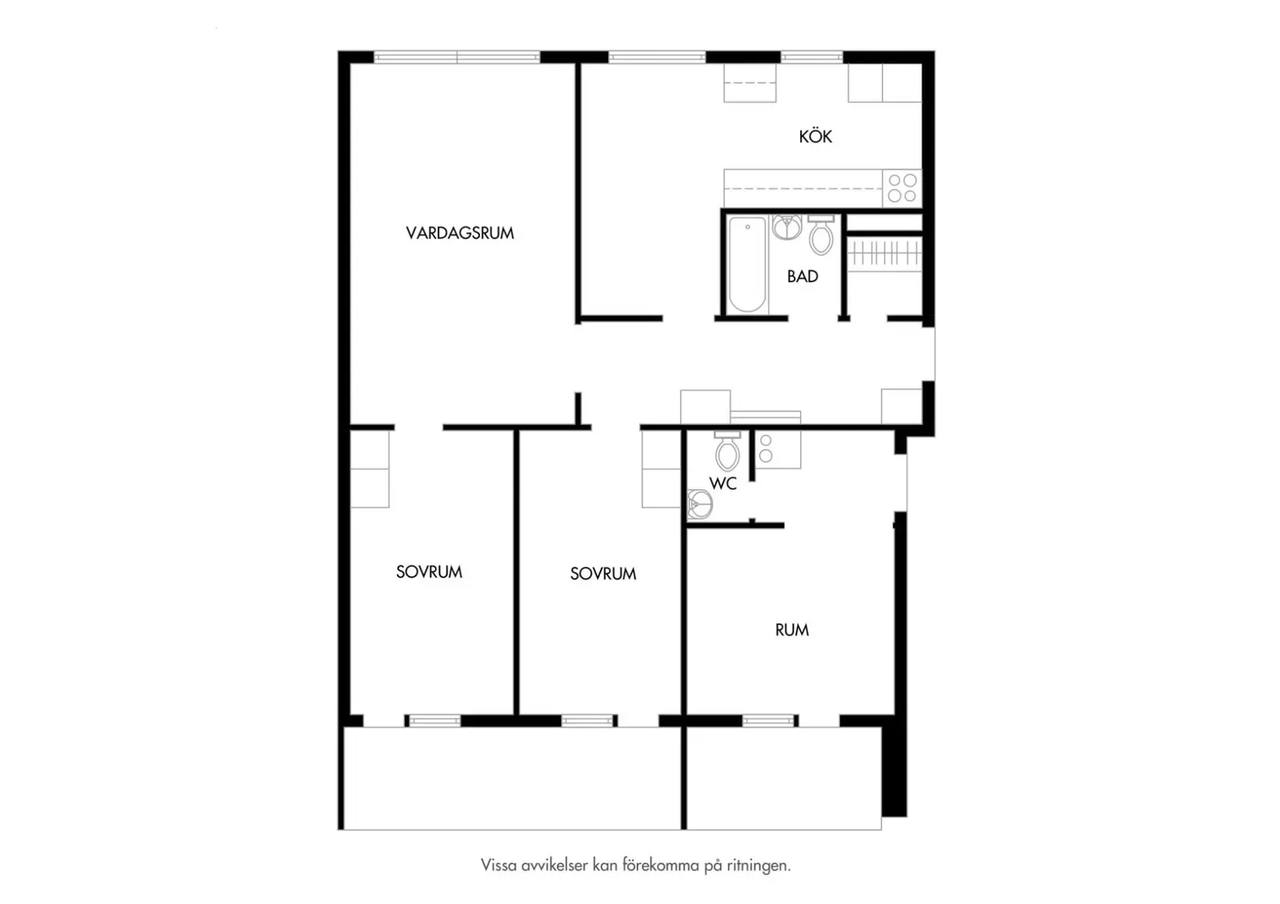 Floor plan for Balladgatan 51