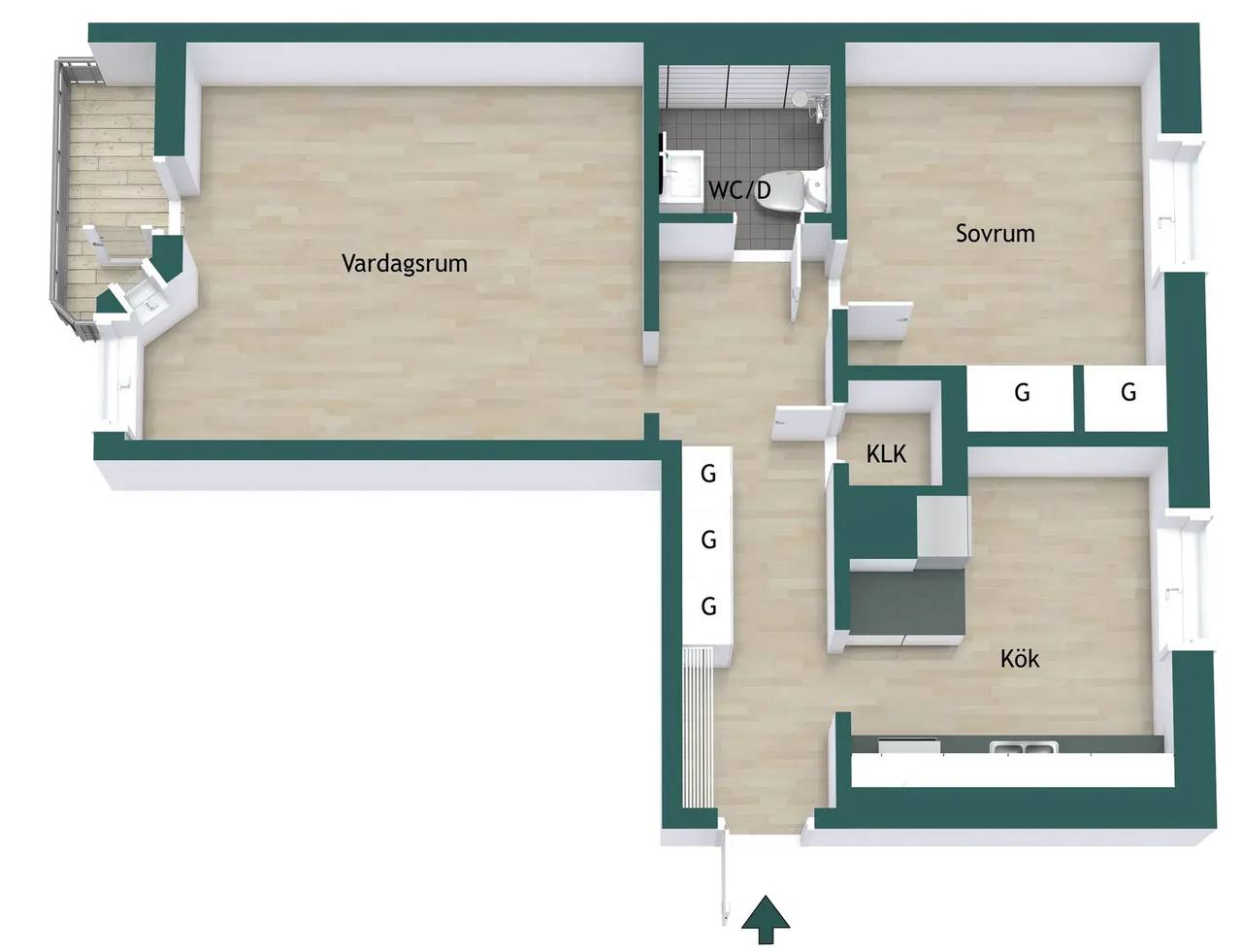 Planritning för Salabacksgatan 5B
