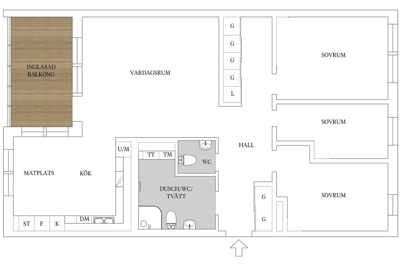 Planritning för Lillsjöplan 8B