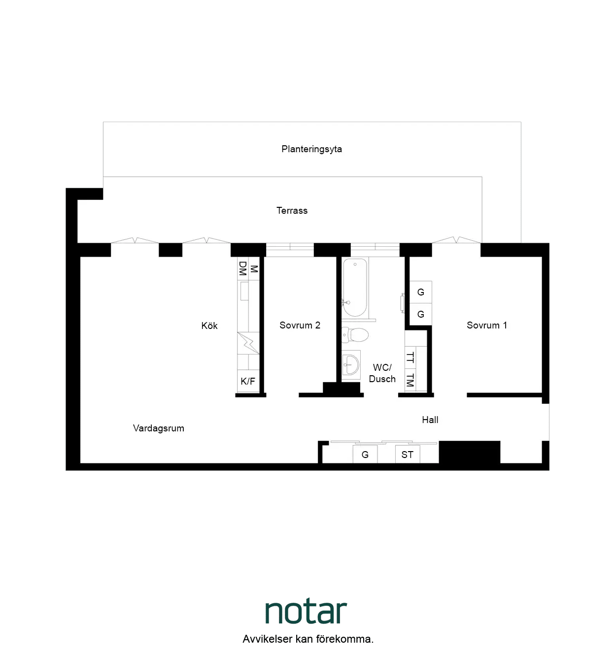 Floor plan for Melodislingan 22