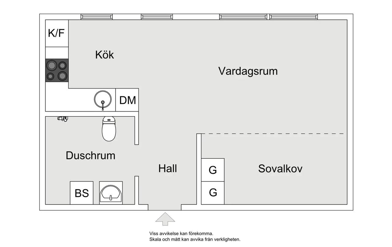 Floor plan for Allévägen 13B