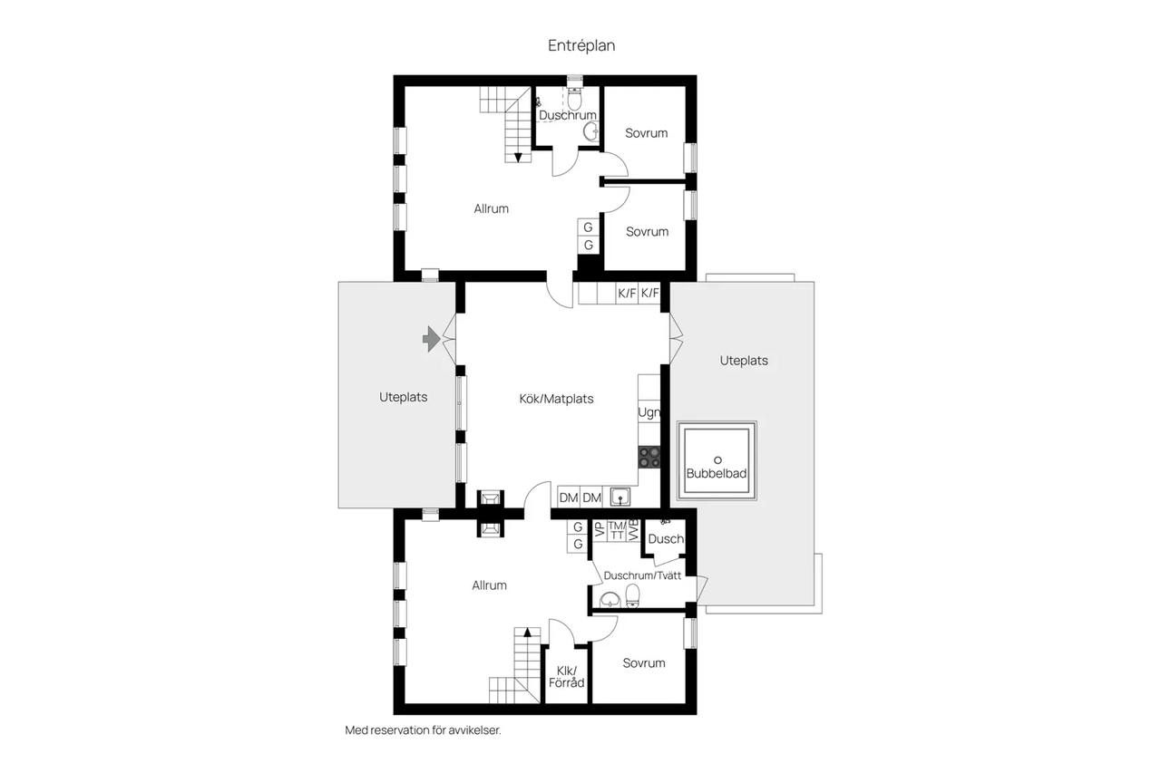 Planritning för Kyhls Skogs väg 13