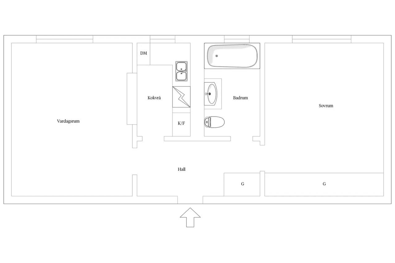 Floor plan for Södervägen 50, 4tr
