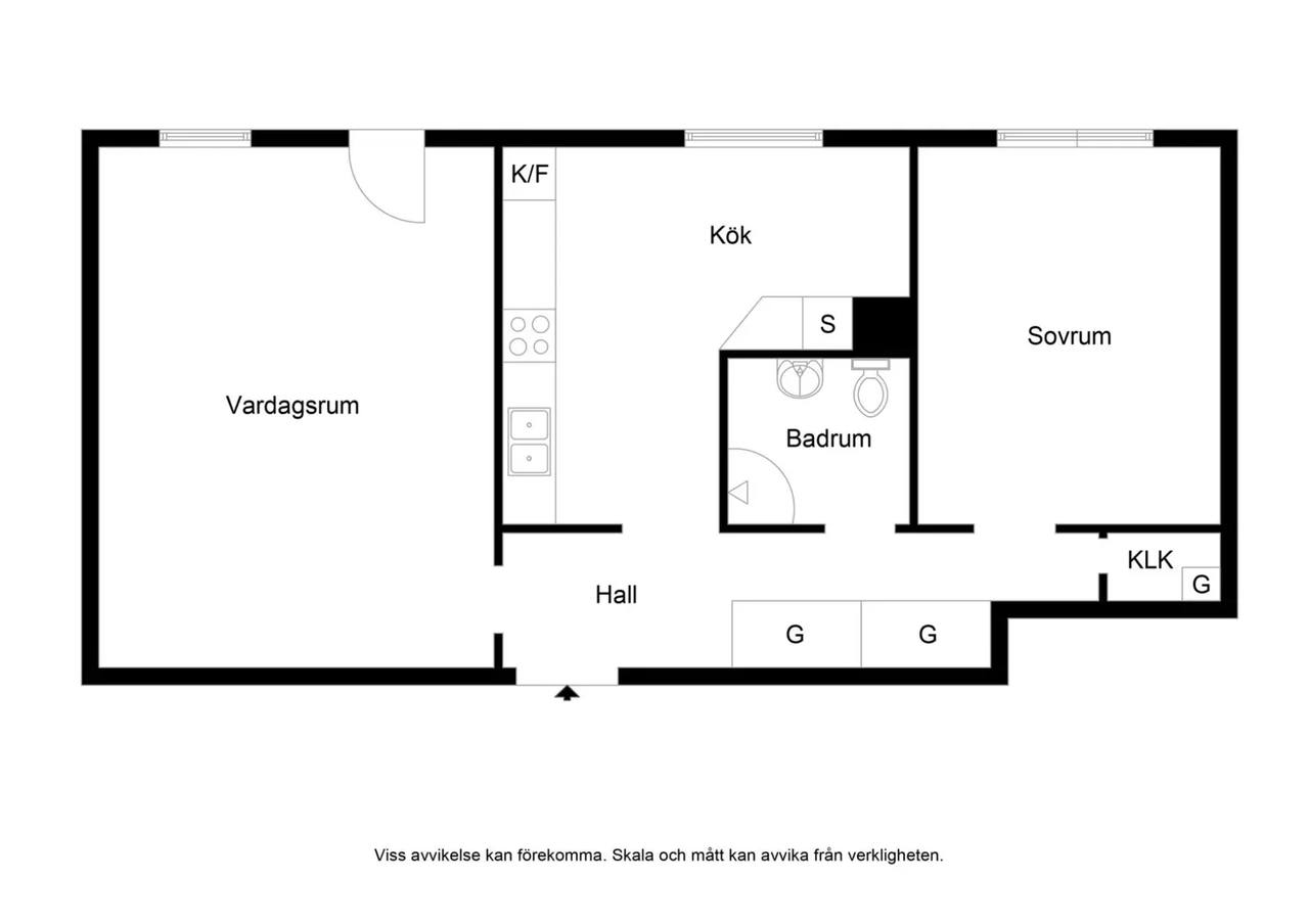 Planritning för Östra Bergsgatan 33
