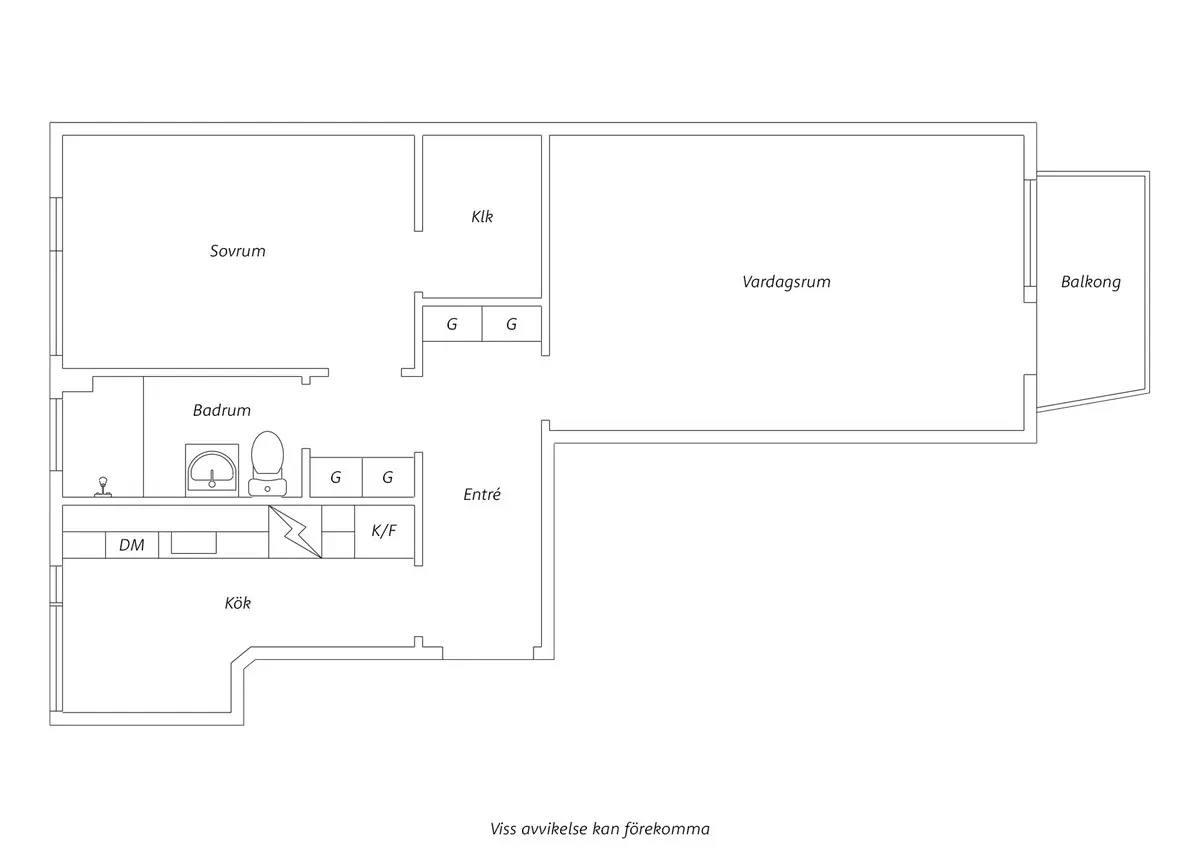 Planritning för Ystadsgatan 14B