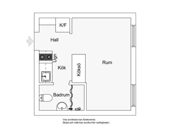 Floor plan for Finntorpsvägen 3, 4tr