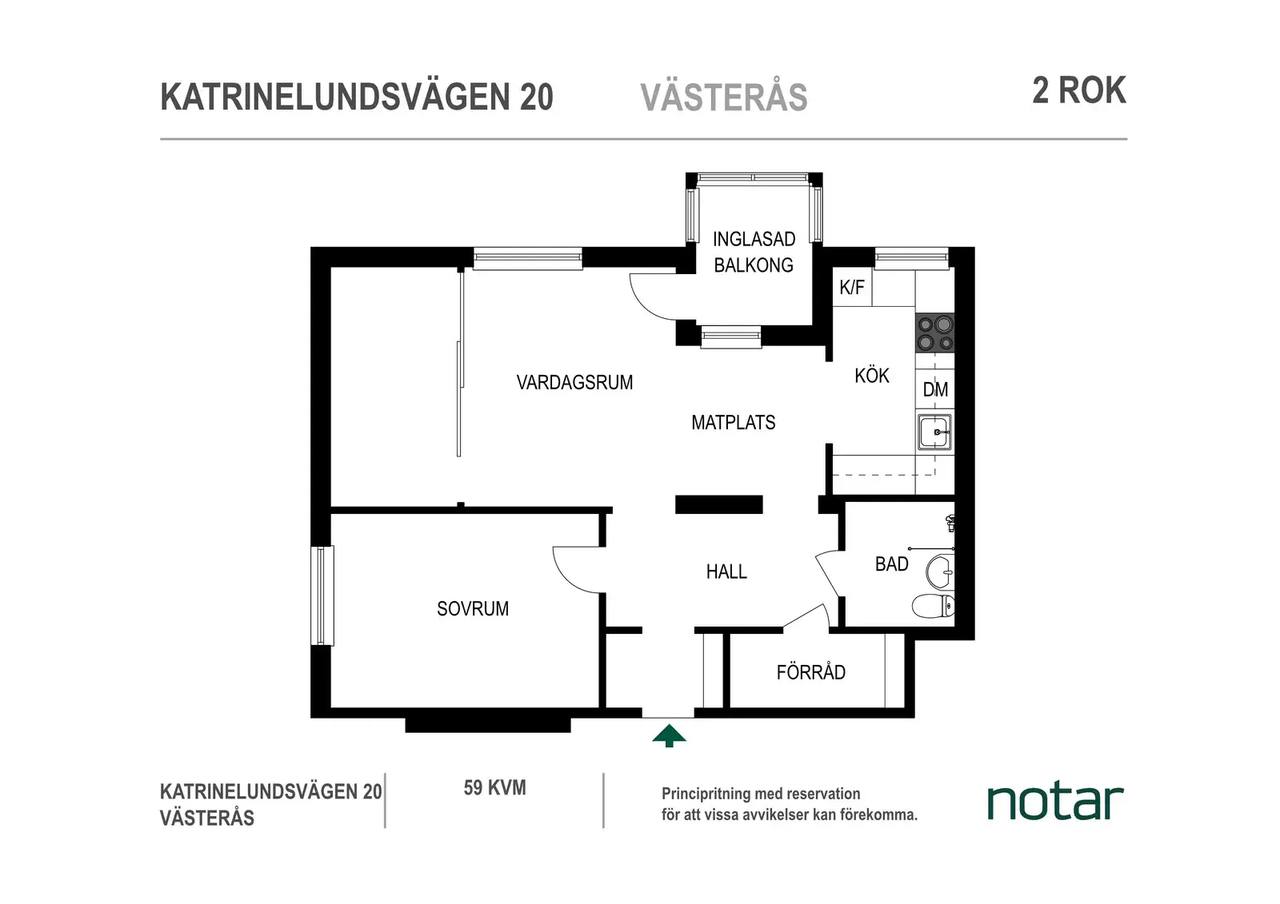 Planritning för Katrinelundsvägen 20