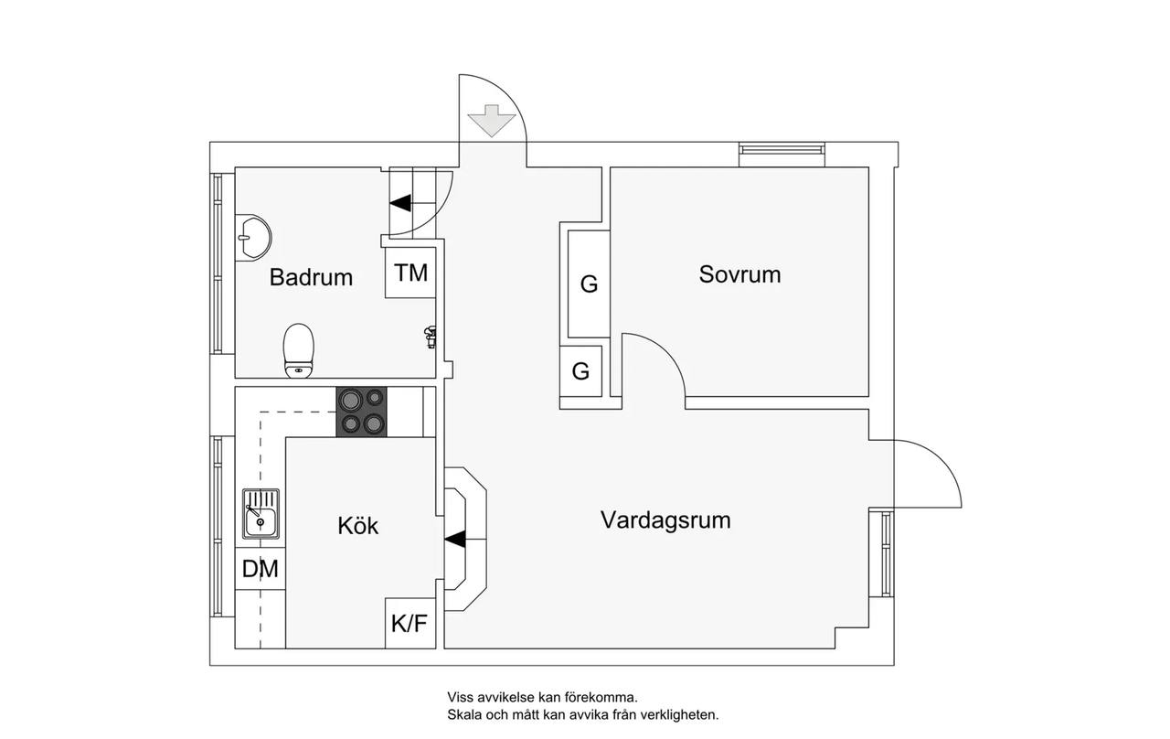 Planritning för Långbrovägen 76