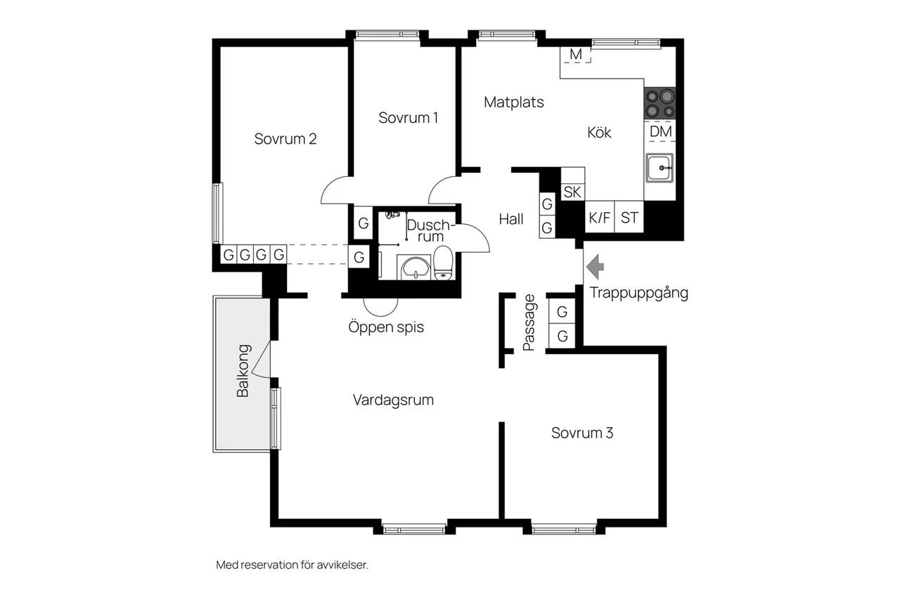 Floor plan for Broväg 2A