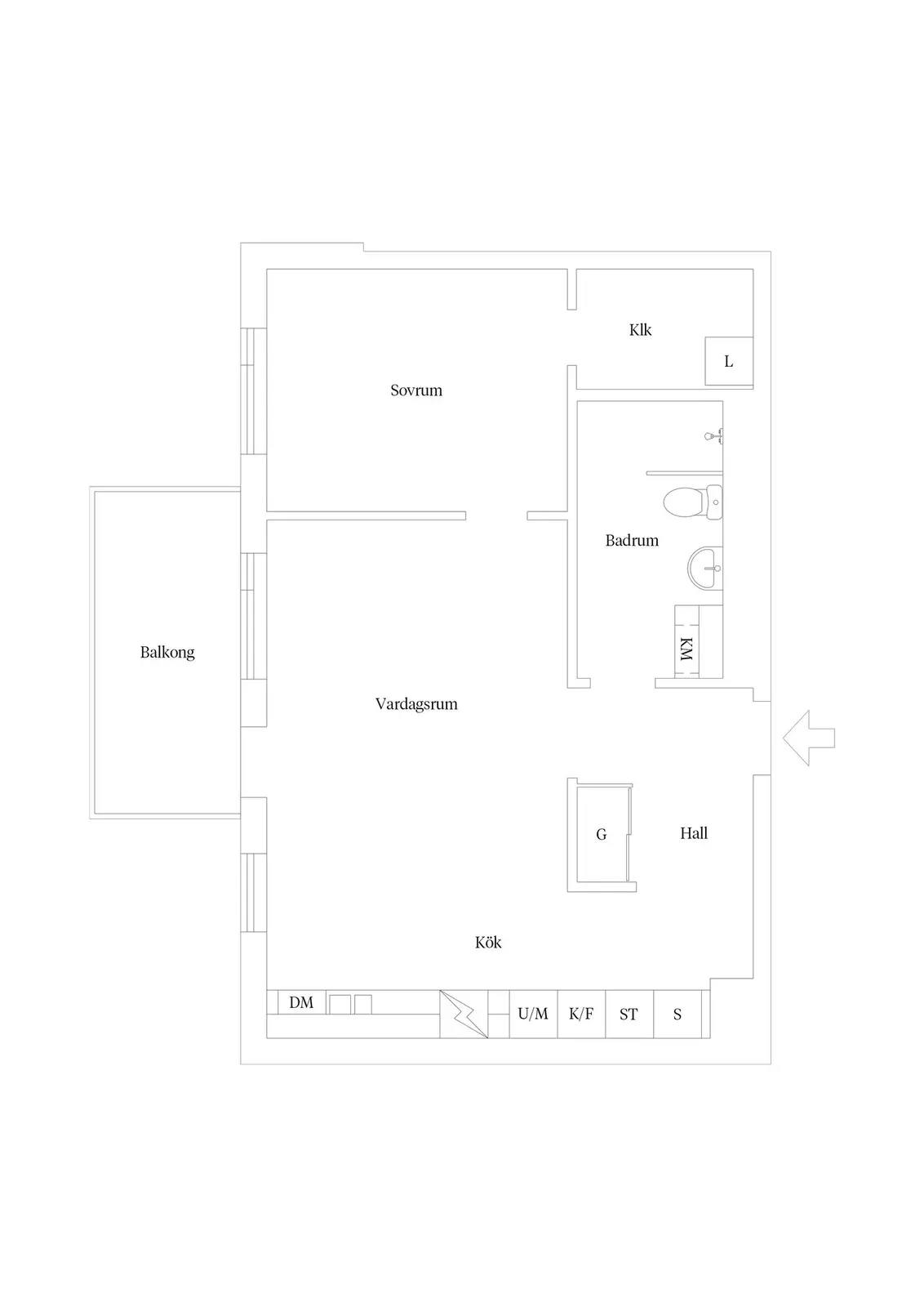 Floor plan for Sandalettgatan 26
