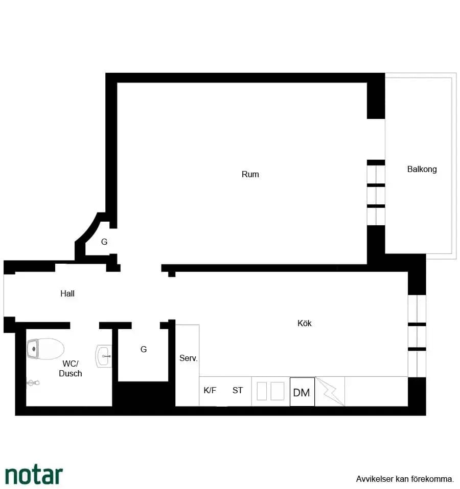 Floor plan for Erik Dahlbergsgatan 29 A, 3tr