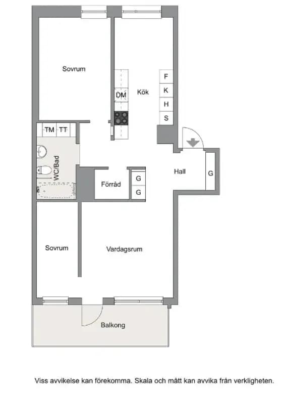 Floor plan for Hästskovägen 86