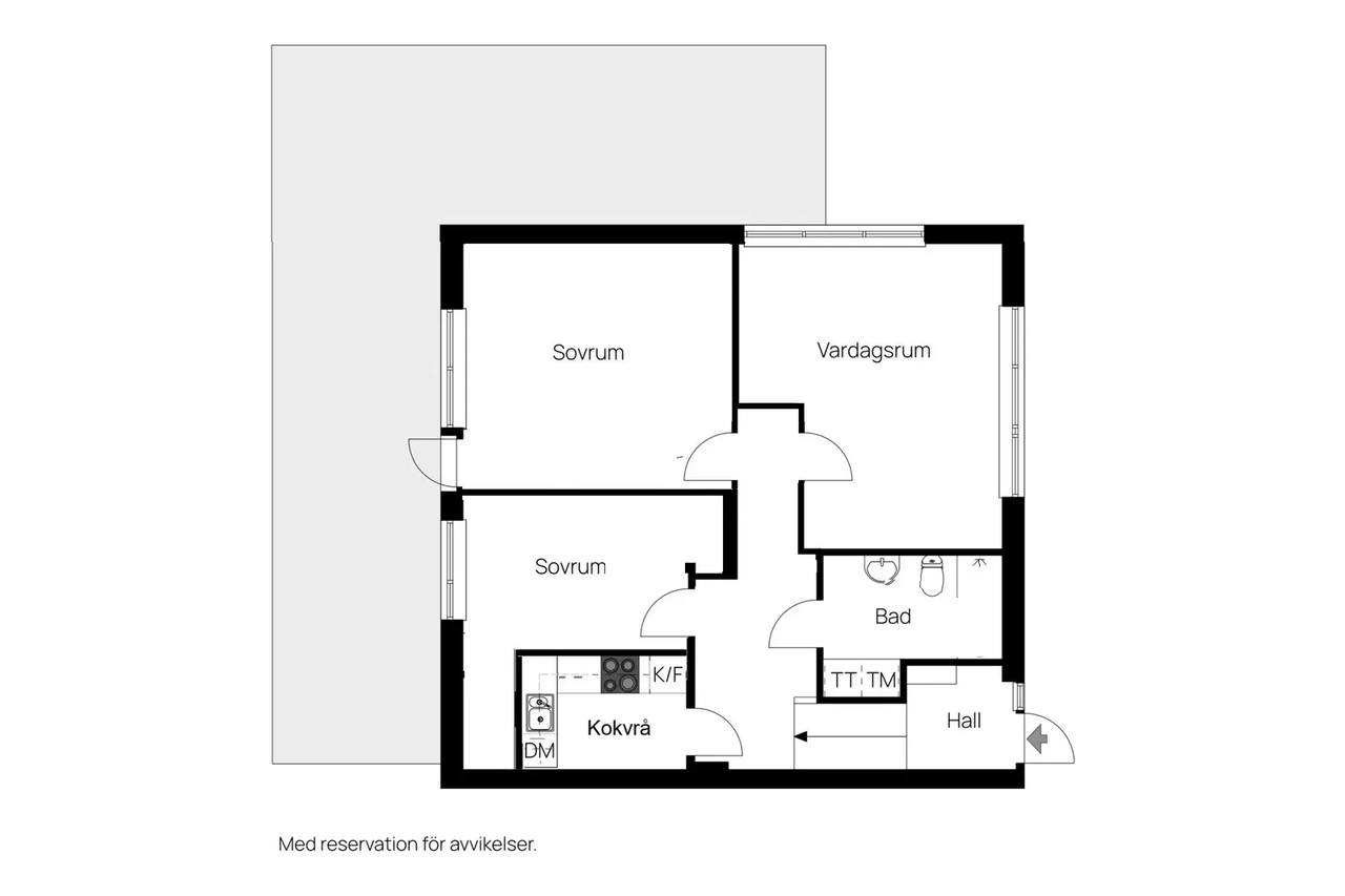 Floor plan for Midskeppsgatan 29