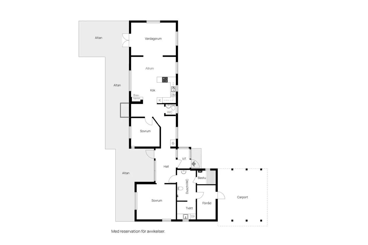 Planritning för Karlsgränd 1