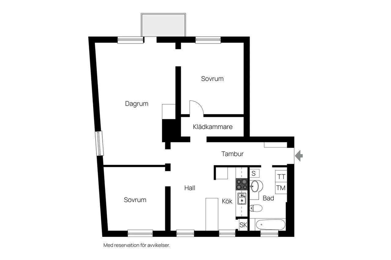 Floor plan for Norrlandsgatan 19