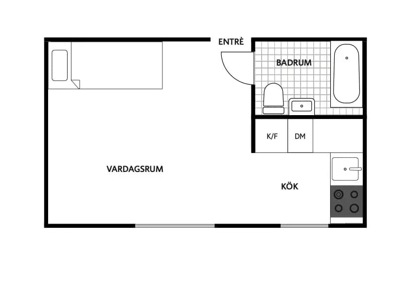 Planritning för Turingevägen 42