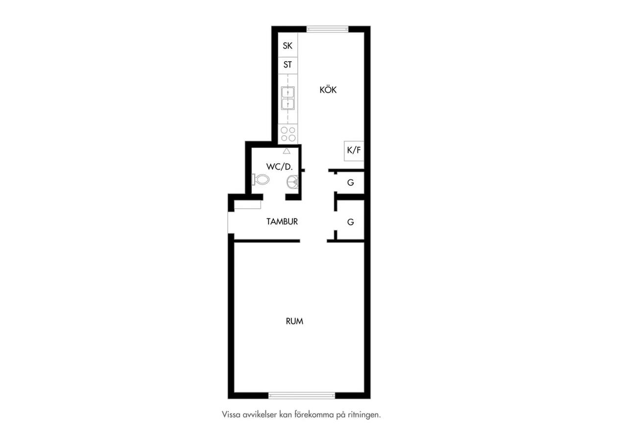 Floor plan for Västmanlandsgatan 4B