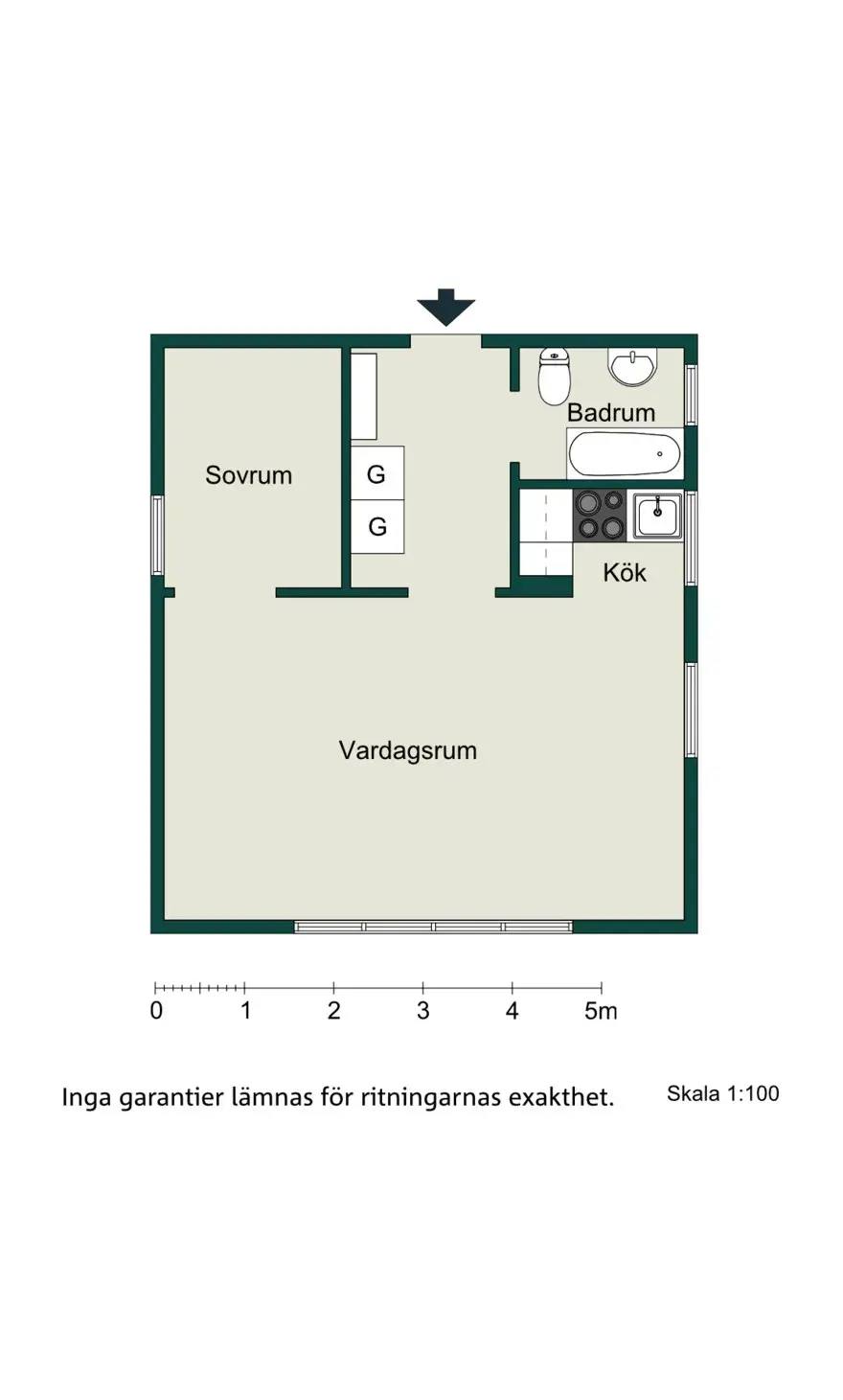 Planritning för Jutegatan 11B