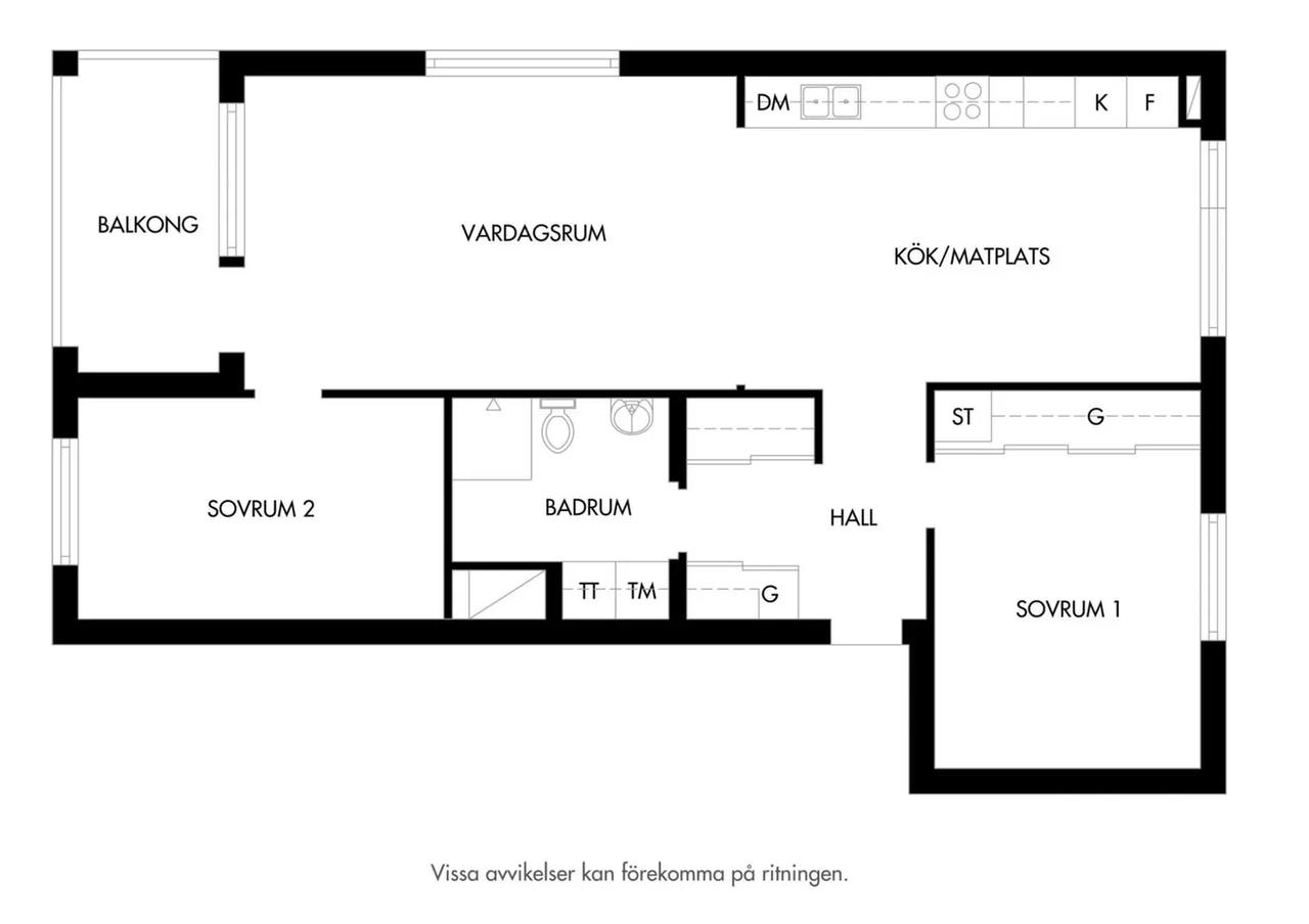 Floor plan for Nordenskiöldsgatan 7B
