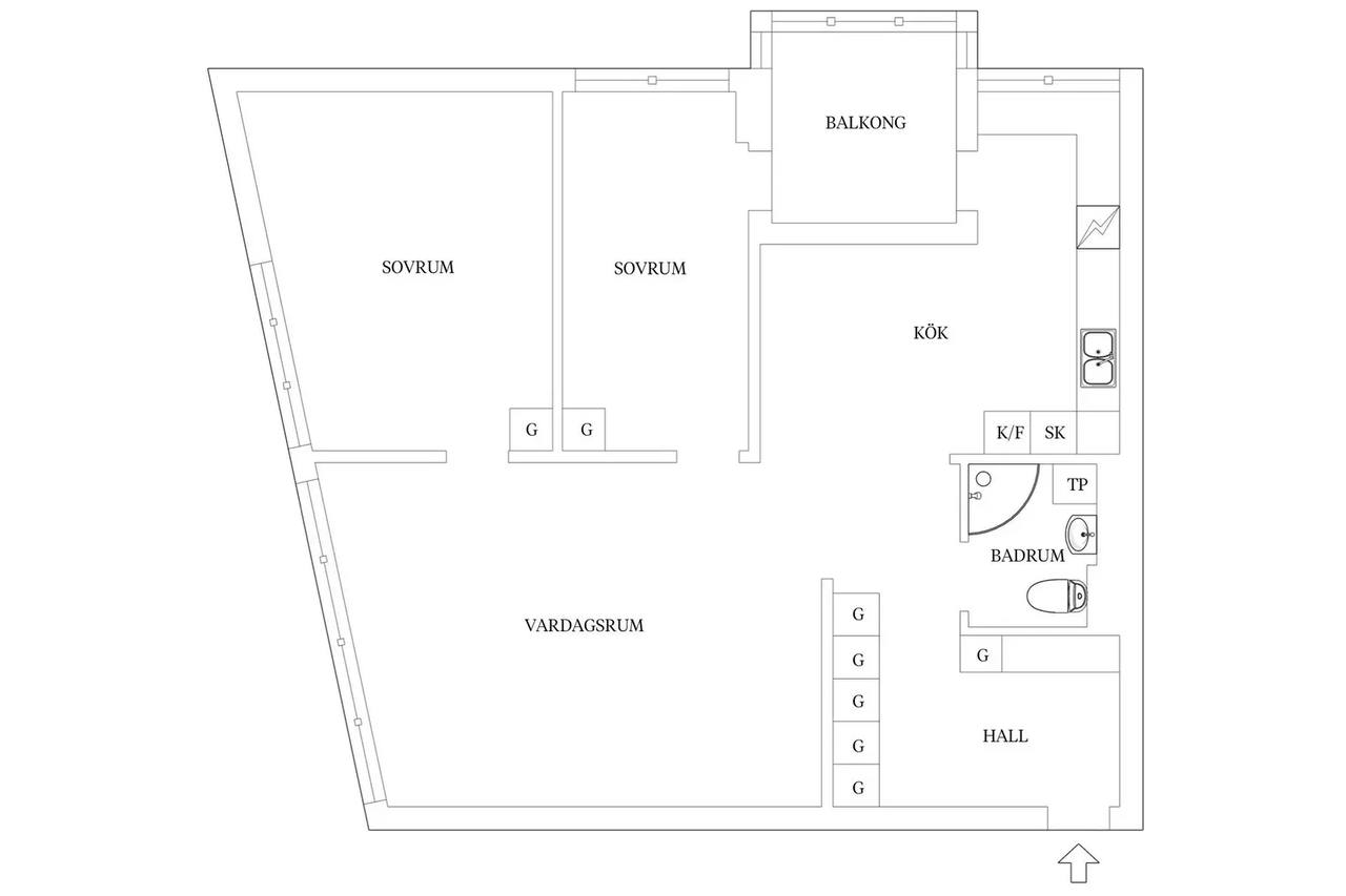 Floor plan for Mandolingatan 7