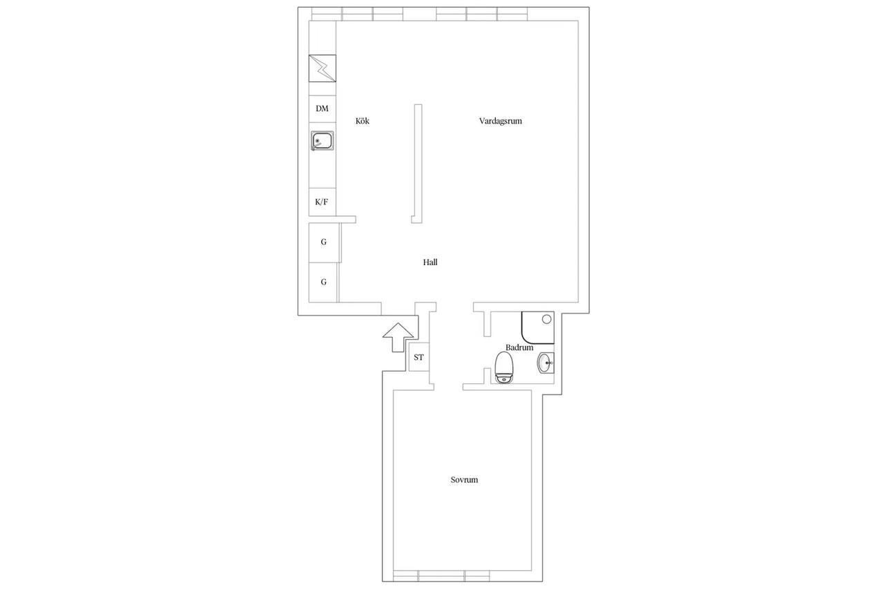 Floor plan for Södra Kyrkogatan 57B