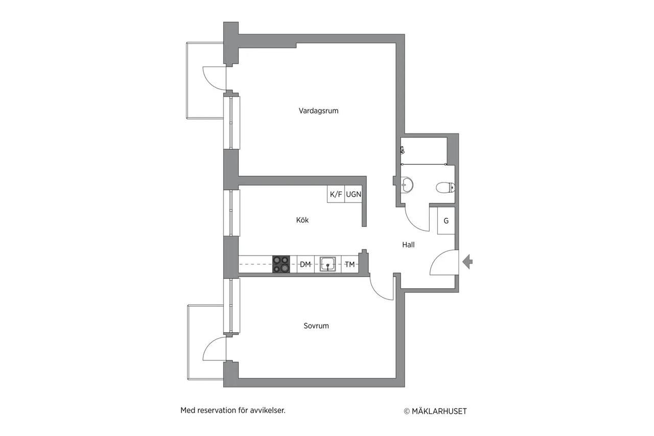 Floor plan for Hjälmshultsgatan 15