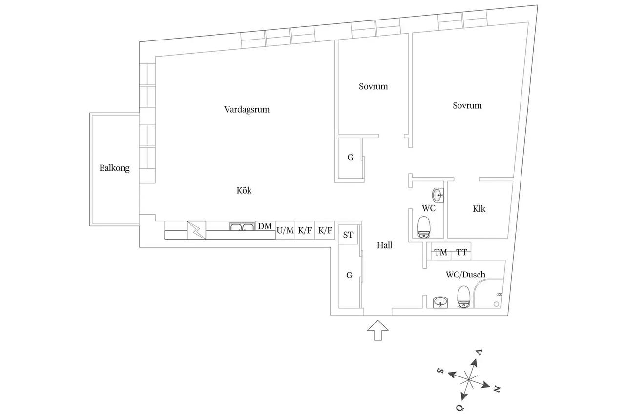 Floor plan for Trollhasselgatan 6