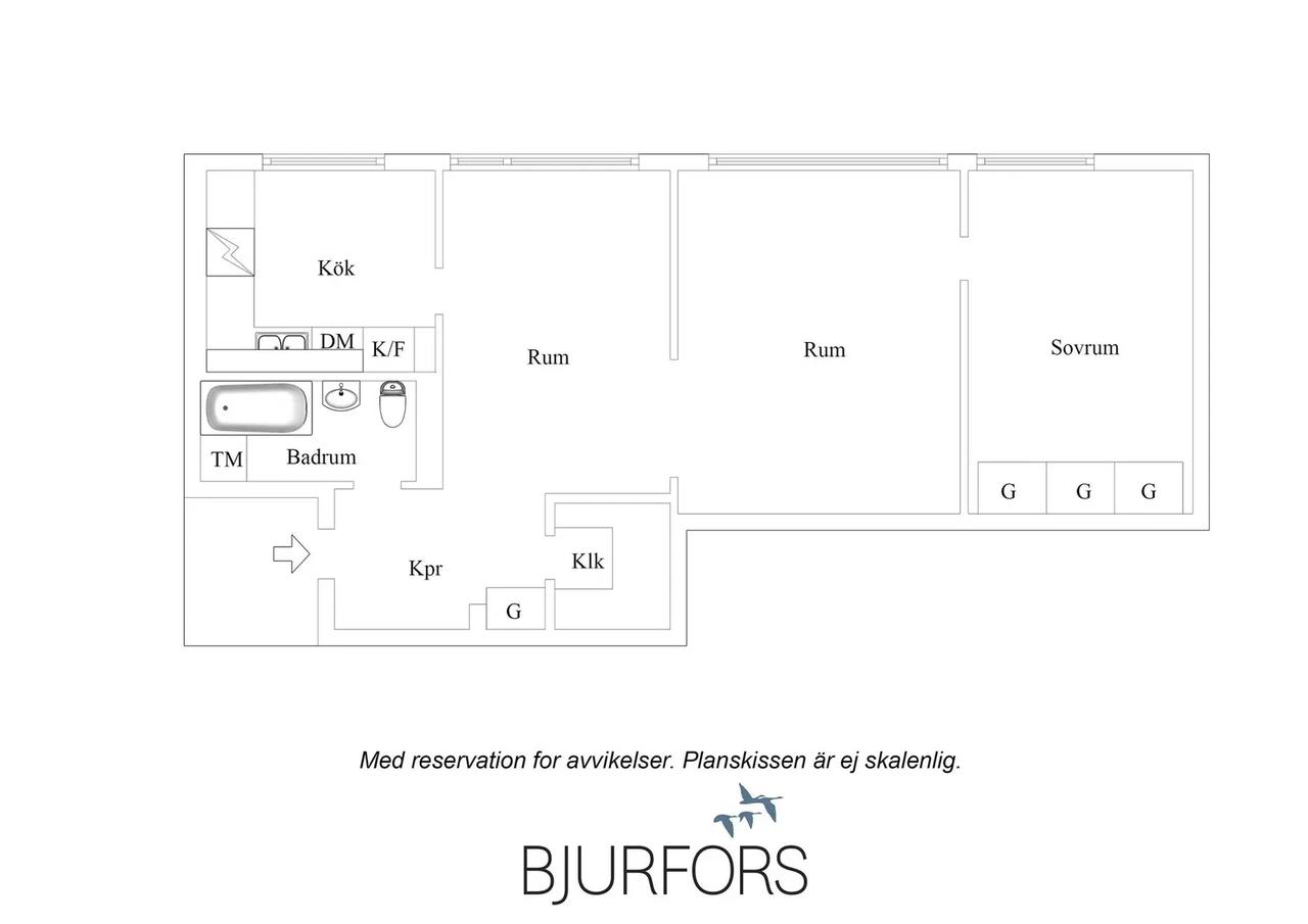 Floor plan for Släggbacken 2
