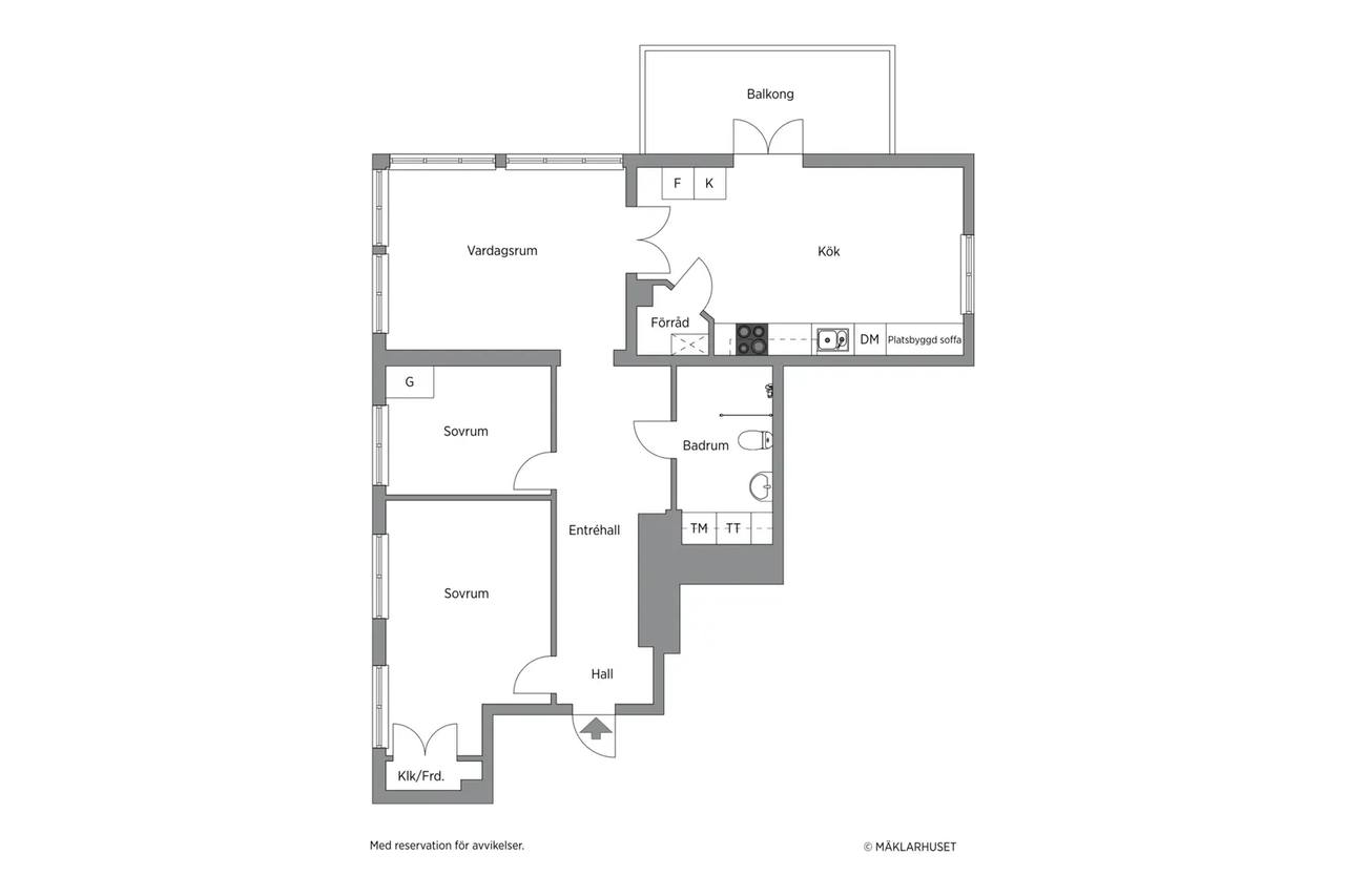 Floor plan for Treuddsvägen 27 D