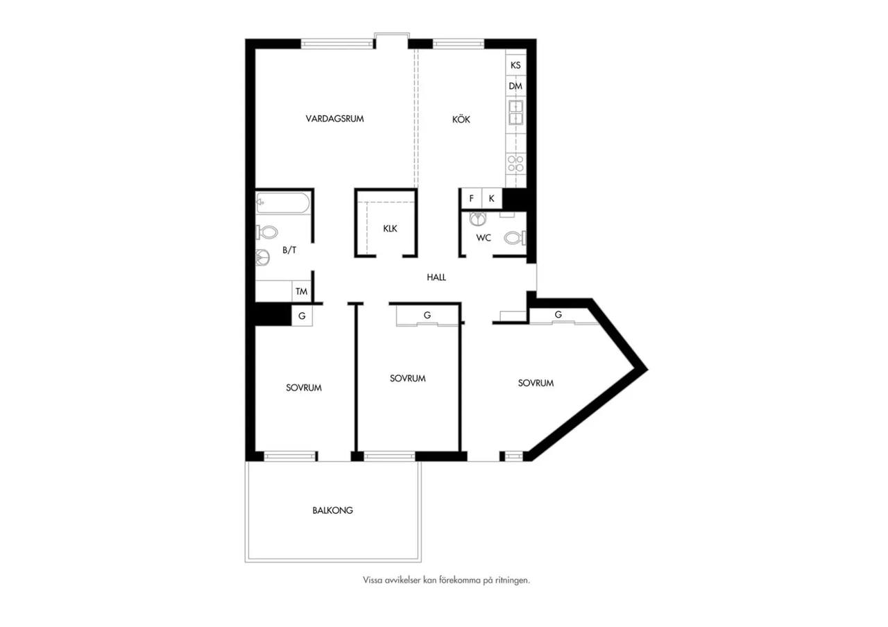 Floor plan for Murbruksgatan 8