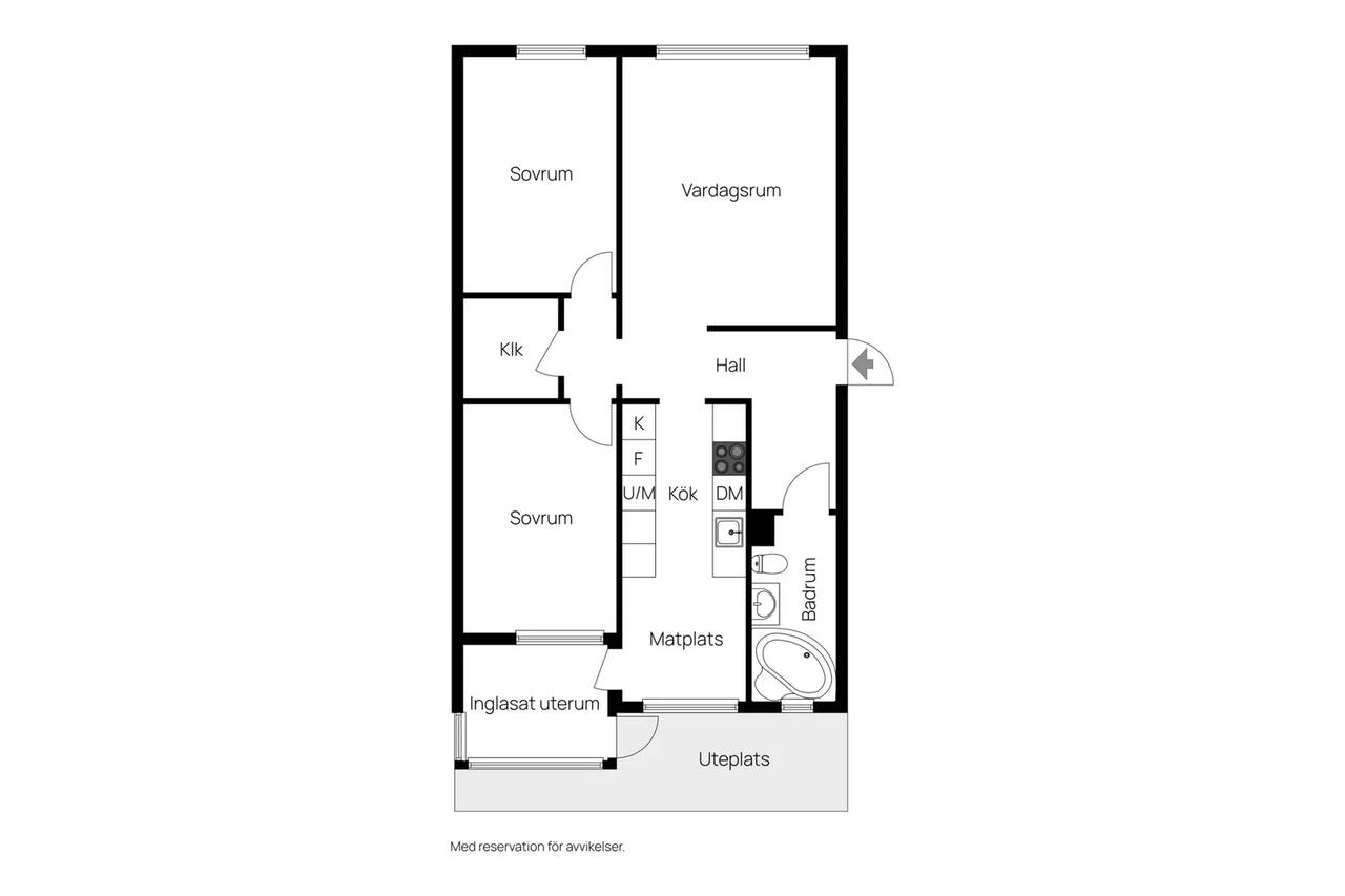 Floor plan for Södra Hunnetorpsvägen 98c
