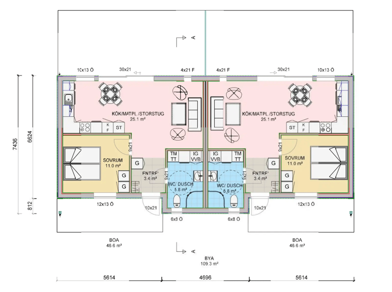 Floor plan for Fårö Mölnor 1065 L
