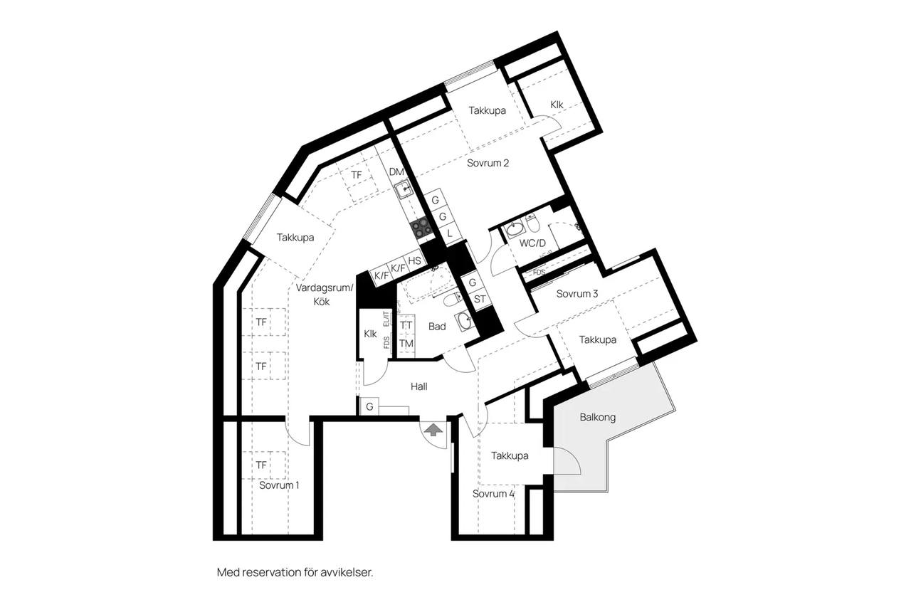 Floor plan for Lägerhöjdsgatan 8