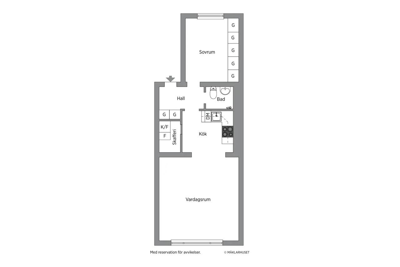 Floor plan for Lönngatan 42 C
