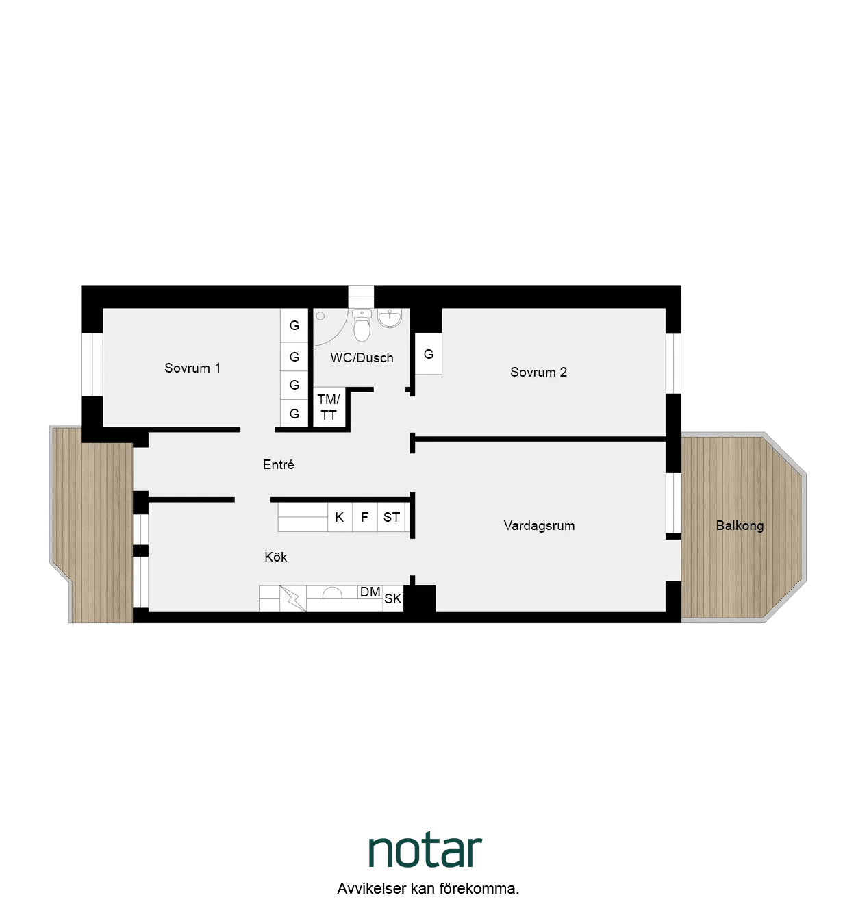 Floor plan for Klövervägen 2B