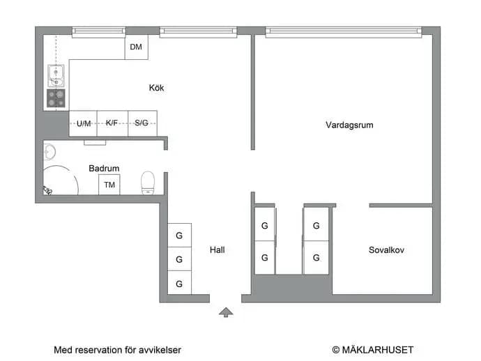 Planritning för Infanterigatan 4