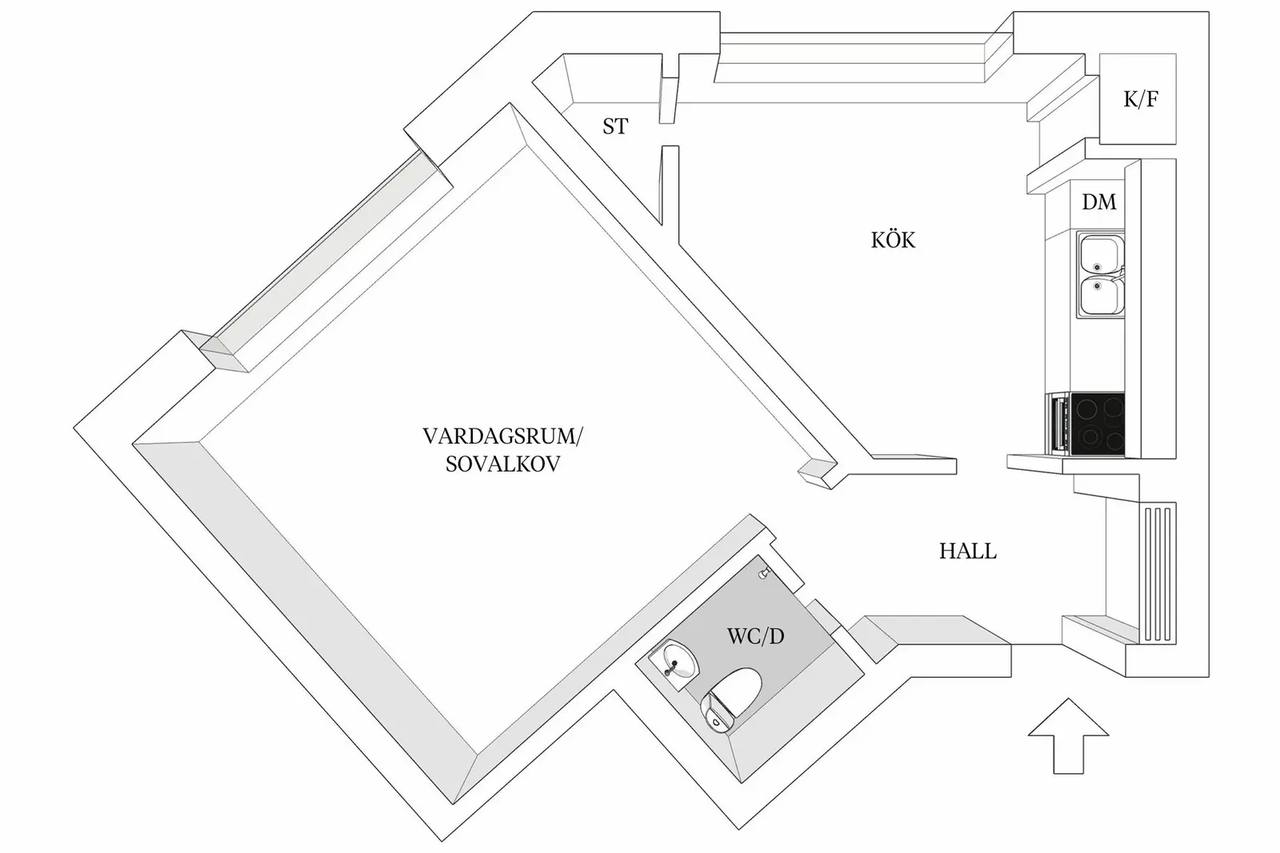 Floor plan for Lilla möllevångsgatan 8