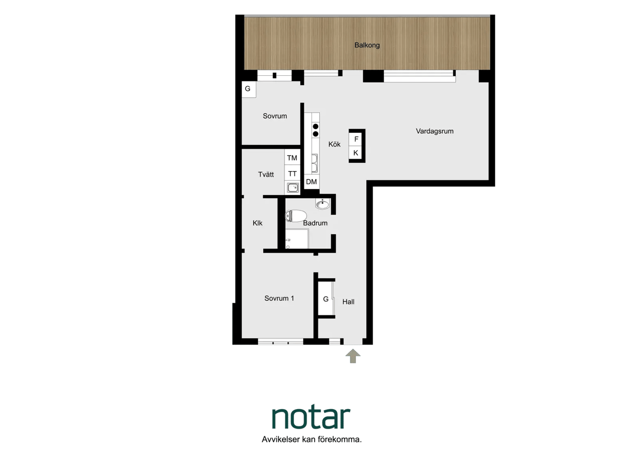 Floor plan for Strandängsgatan 11C