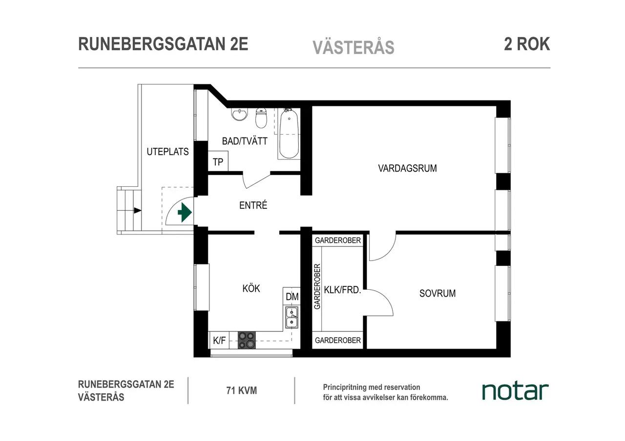 Floor plan for Runebergsgatan 2E