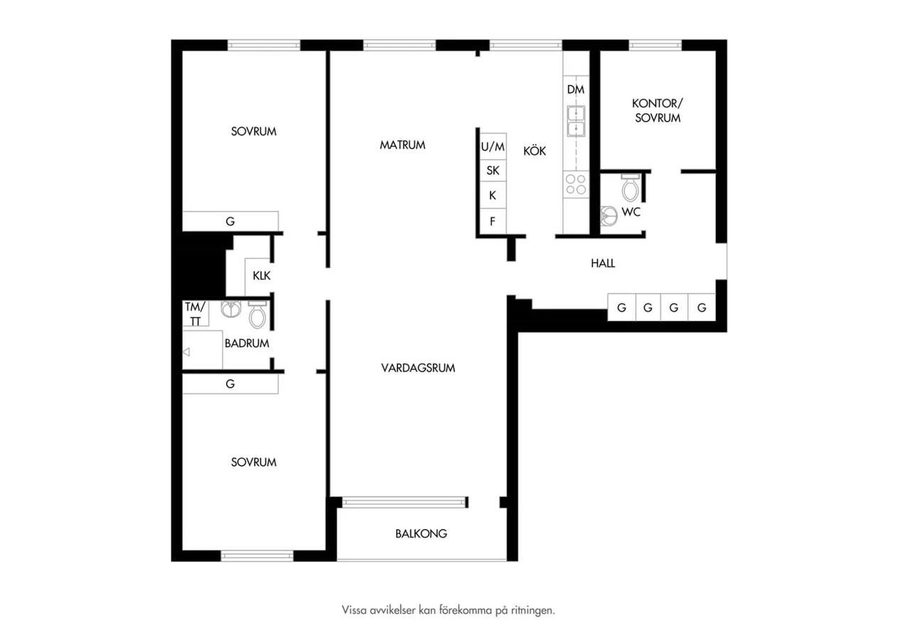 Floor plan for Klostergatan 18