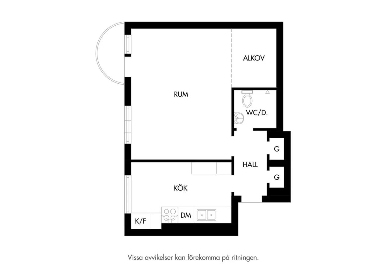 Floor plan for Södra Esplanaden 20A