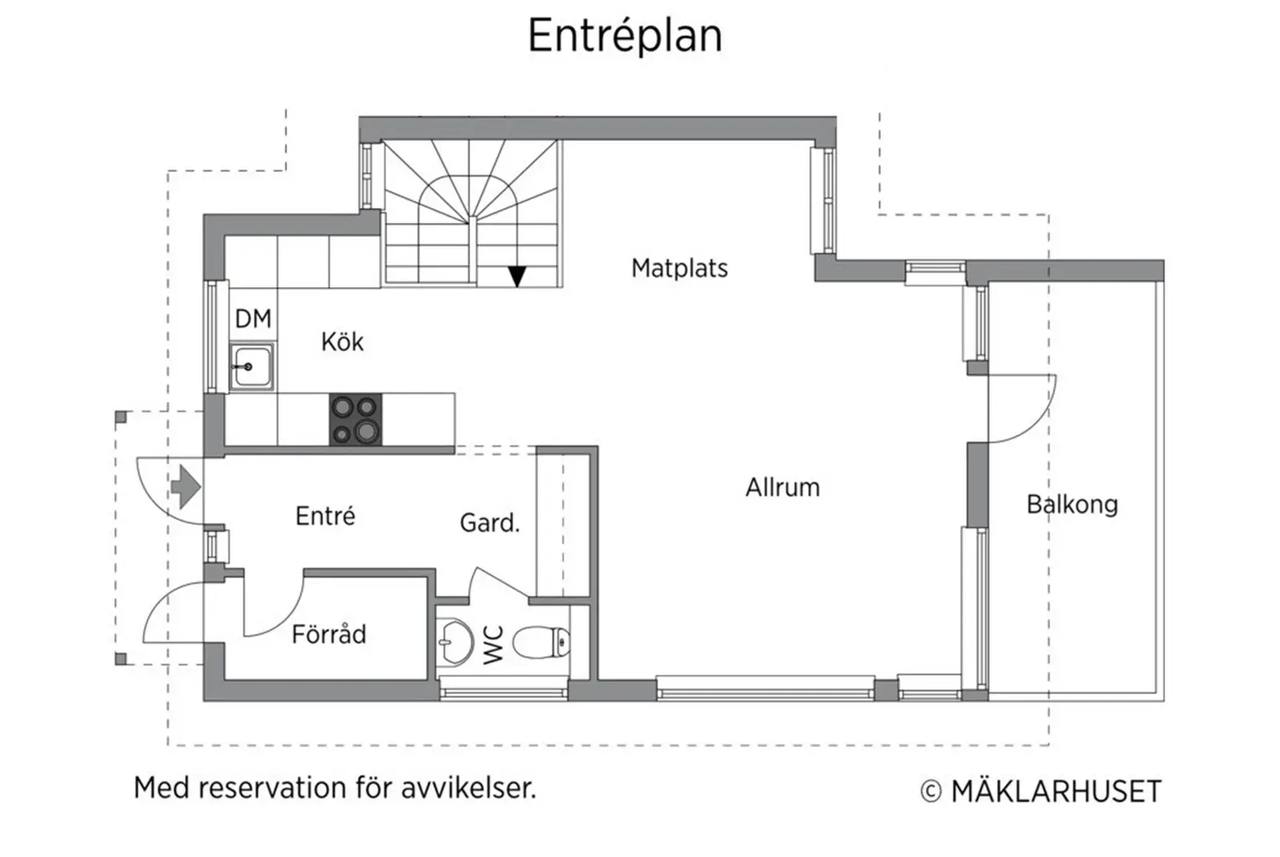 Planritning för Bäckvägen 10B