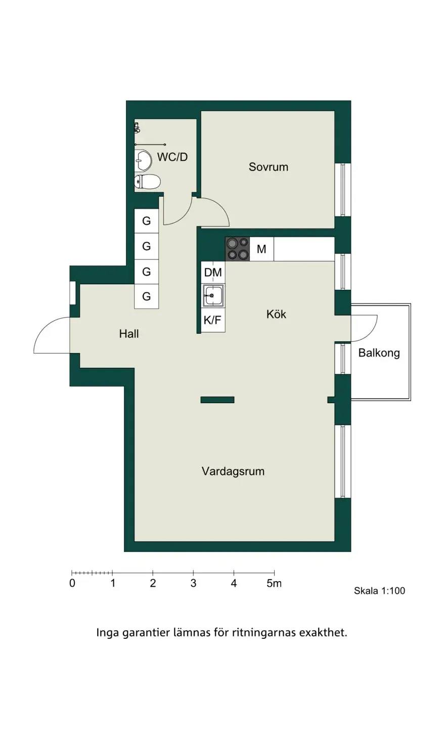 Floor plan for Banérgatan 7B
